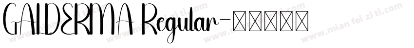 GALDERMA Regular字体转换